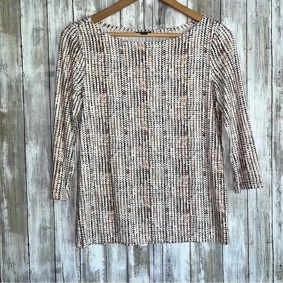 Ann Taylor Printed 3/4 Sleeve Blouse - Picture 1 of 5